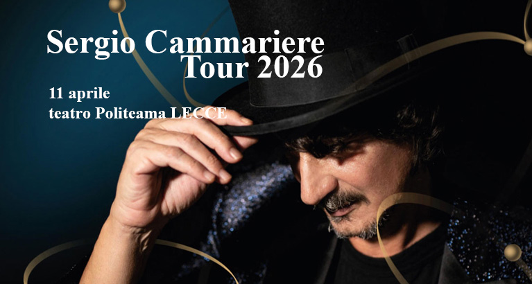 Lecce<br>11 aprile ’26 teatro Politeama<br>Sergio Cammariere tour 2026