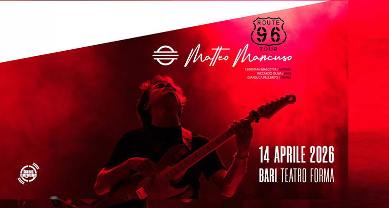 Bari<br>14 aprile ’26 teatro Forma<br>Matteo Mancuso tour 2026